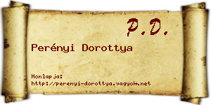 Perényi Dorottya névjegykártya