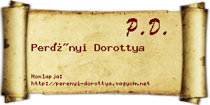 Perényi Dorottya névjegykártya